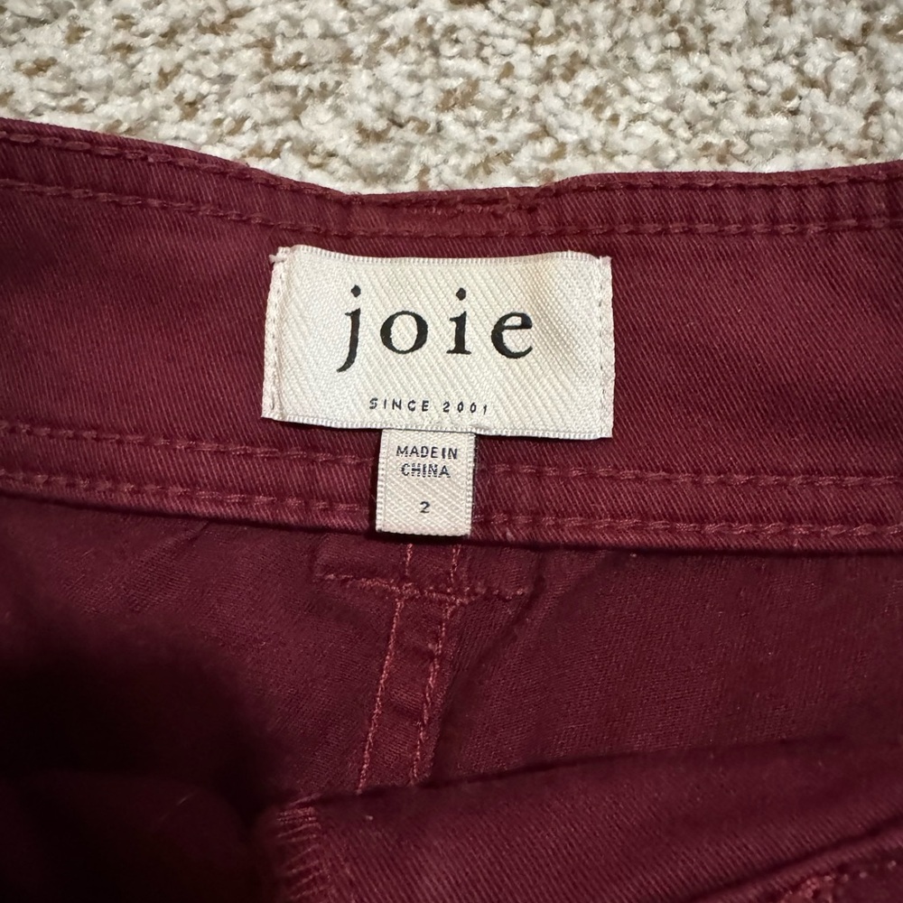 Joie Burgundy Cropped Pants